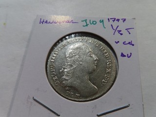 I109 Germany Hannover 1797 PLM Silver 1/3 Thaler Very Choice AU