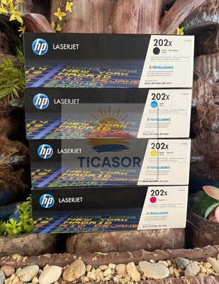 HP 202X  Toner 4  Color Set High Yield Toner Cartridge Black/Magenta/Yellow/Cyan