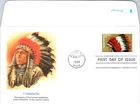 S08-7147, INDIAN HEADDRESSES: COMANCHE, FLEETWOOD FIRST DAY COVER