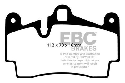 DP41474R Ebc Yellowstuff Rear Brake Pad Set Fits Audi VW Porsche