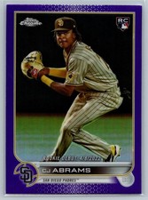 2022 Topps Chrome Update CJ Abrams #USC102 Purple Refractor (RC) Rookie Debut SD