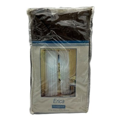 NorthCrest Home 51'' X 63'' Erica Chocolate - 1 Panel Sheer Curtain Drapes