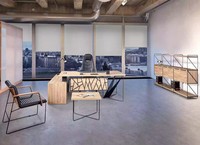 Eckschreibtisch Couchtisch Aktenschrank Arbeitszimmer Modern Braun Holz
