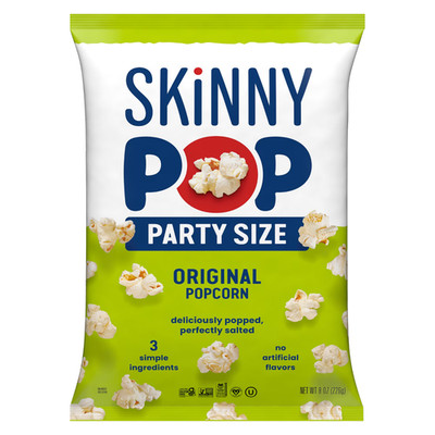 SKINNYPOP Original, Gluten Free Popcorn Party Size Bag, 8 oz