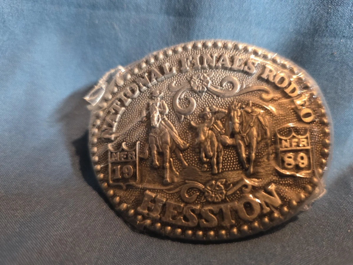 Boucle de ceinture NFR Rodeo vintage 1982 : Finales nationales de Hesston, Amérique de l'Ouest - France
