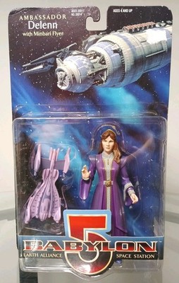 Vintage Exclusive Premiere Babylon 5 AMBASSADOR DELENN Action Figure & Flyer