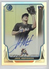 2014 Bowman Rookie Chrome Refractor 90/500 Jake Marisnick #BCAR-JM Auto 0w7