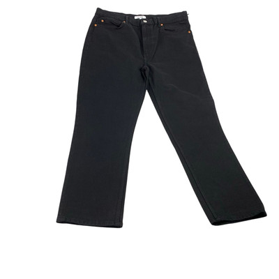REDONE Black 70s Stovepipe Jeans High Rise Rigid Denim Womens 31 NWT