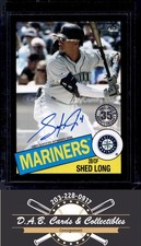 2020 Topps Update Shed Long 1985 Topps Baseball Black Auto #/199 Mariners R03