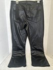 7 For All Mankind Womens Black High-Waist Faux Leather Flared Pants 31 with tags — photo 6