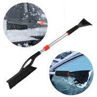APA Teleskop Schneebesen Mit Eiskratzer 90-112Cm Auto Schneefeger BüRste Lang