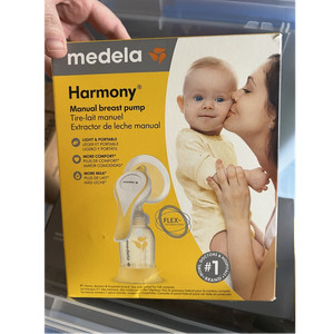 Medela Harmony Manual Breast Pump Single with Collection Bottle Yellow White