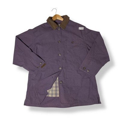 LL Bean Purple Workwear Coat Jacket Women s Size Large Petite