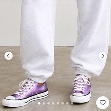 Converse Chuck Taylor All Star Low Top Metallic Purple Lace-Up Sneaker A14876C