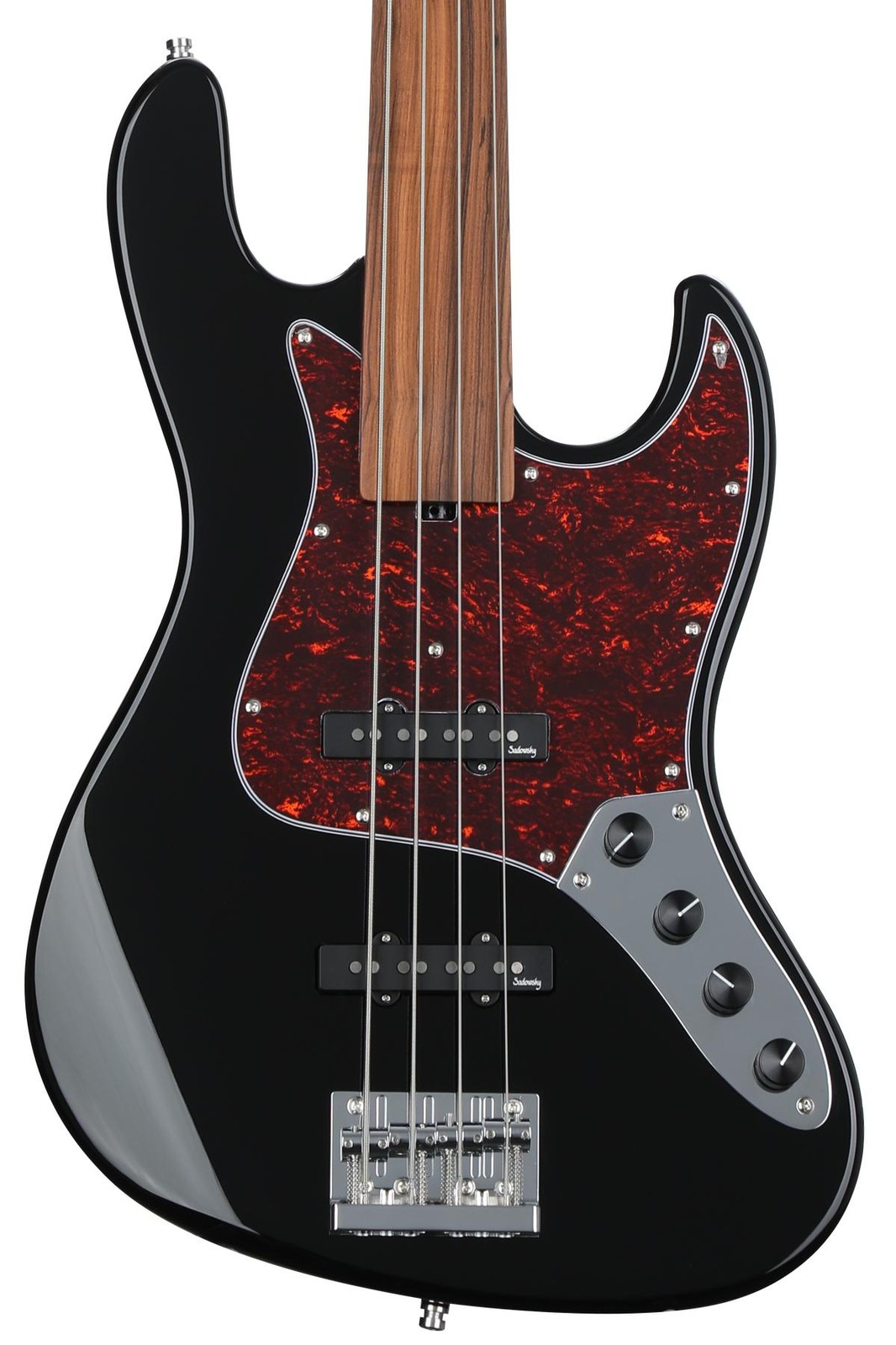 Sadowsky MetroExpress Vintage JJ Bass безладовый 4-струнный - Черный полированный 175790₽