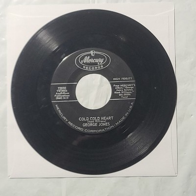 George Jones ~ Cold, Cold Heart/ You're Still On My Mind ~ Mercury 45 RPM Record