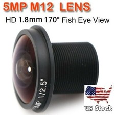 5MP 1.8mm CCTV Camera Lens 1/2.5" FPV Security Camera Lens for IP Camera Black