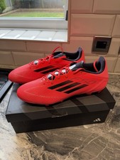 Adidas F50 League FG/AG Men's Football Boots Red Size UK 10 - Worn Once in Box