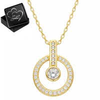 Goldene Damen Kette Mit AnhäNger 925 Silber Edler Schmuck Geschenk FüR Ehefrau