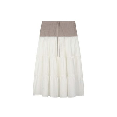 Paloma Wool Gathered Long Skirt Calabria Weiß SM5003 152739324