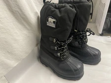 Sorel Glacier Pacs Insulated Waterproof Snow Boots Womens Size 9 Black