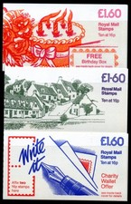 1983-84 £1.60 BOOKLETS (3), FS1B/FS3A/FS4B. GOOD PERFS