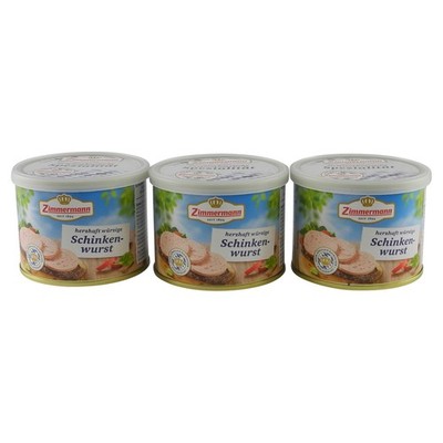 (19,98 /1kg) Delikatess Schinkenwurst 3er Pack (3 Dosen à 200 g)