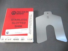 Precision 42405 .001 x 4" x 4" Stainless Steel Metal Shim Stock - Qty 20
