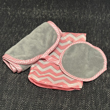 Campanelli FreshFace  Beauty Makeup Removal Microfiber Cloths, Grey/Pink Chevron