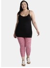Terra and Sky Rose Glitz High Rise Capri Leggings 2X (20W-22W) NEW — photo 3
