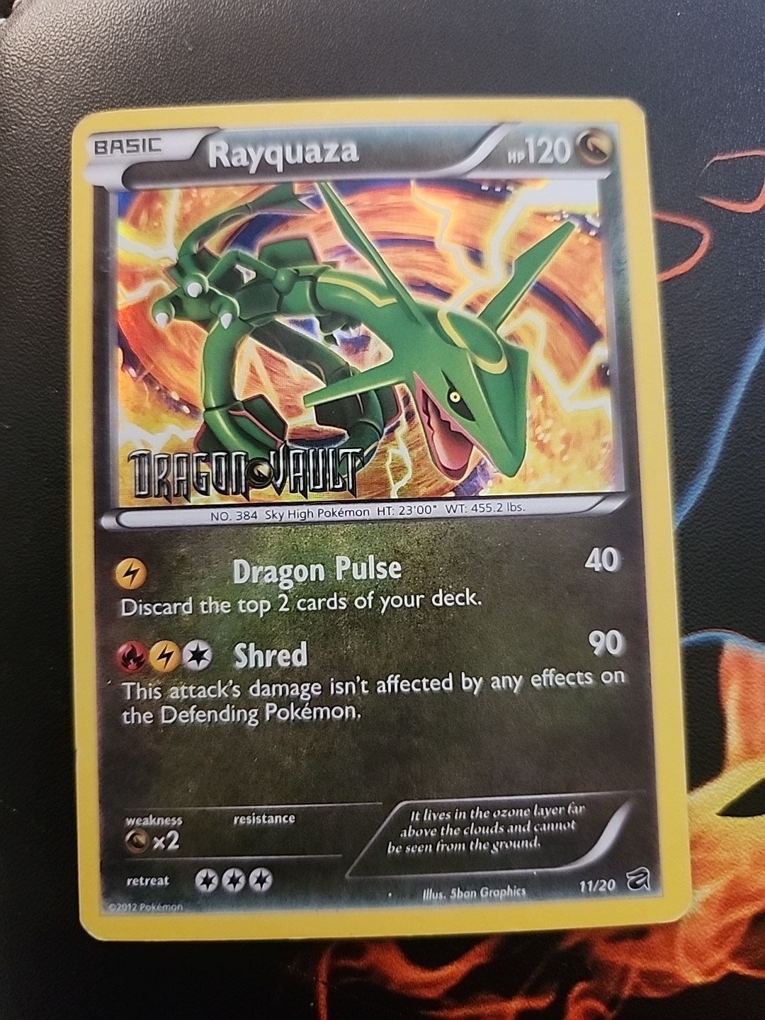 Rayquaza Pokemon Card 11/20 Stamped Dragon Vault Holo