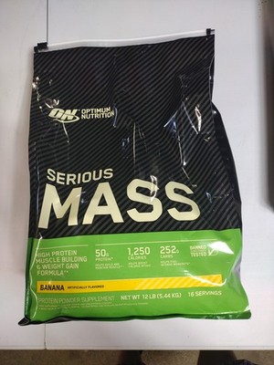OPTIMUM NUTRITION SERIOUS MASS 12lb High Protein Muscle Building Weight Gain