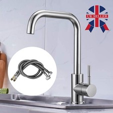 Modern Kitchen Sink Mixer Taps Swivel Spout Single Lever Tap Mono Chrome Faucet