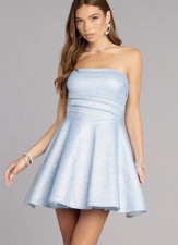 Windsor Chloe Glitter A-Line Mini Dress, XL