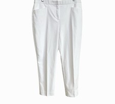 Chicos Fabulously Slimming White Capri Pants Size 2.5 US Large 14 Summer Chic