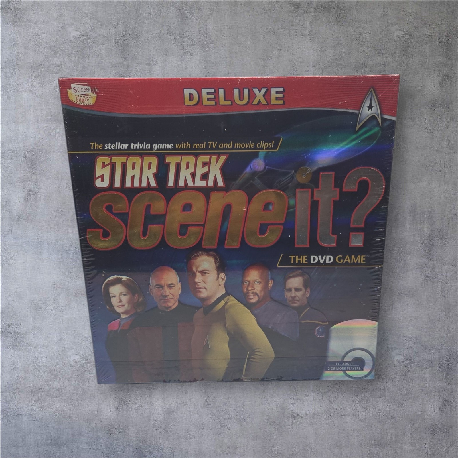 Star Trek Scene It Deluxe DVD Game Sealed Screenlife Trivia Board Game 13+ Box