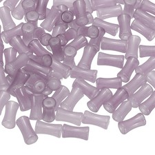 100Pcs Glass Tube Beads 6x12mm Bamboo Stick Tube Beads Gradient Purple