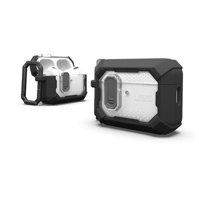 UAG AirPods Pro 3rd Gen Case, Rugged Carabiner & Secure Lip Closure Plasma Black