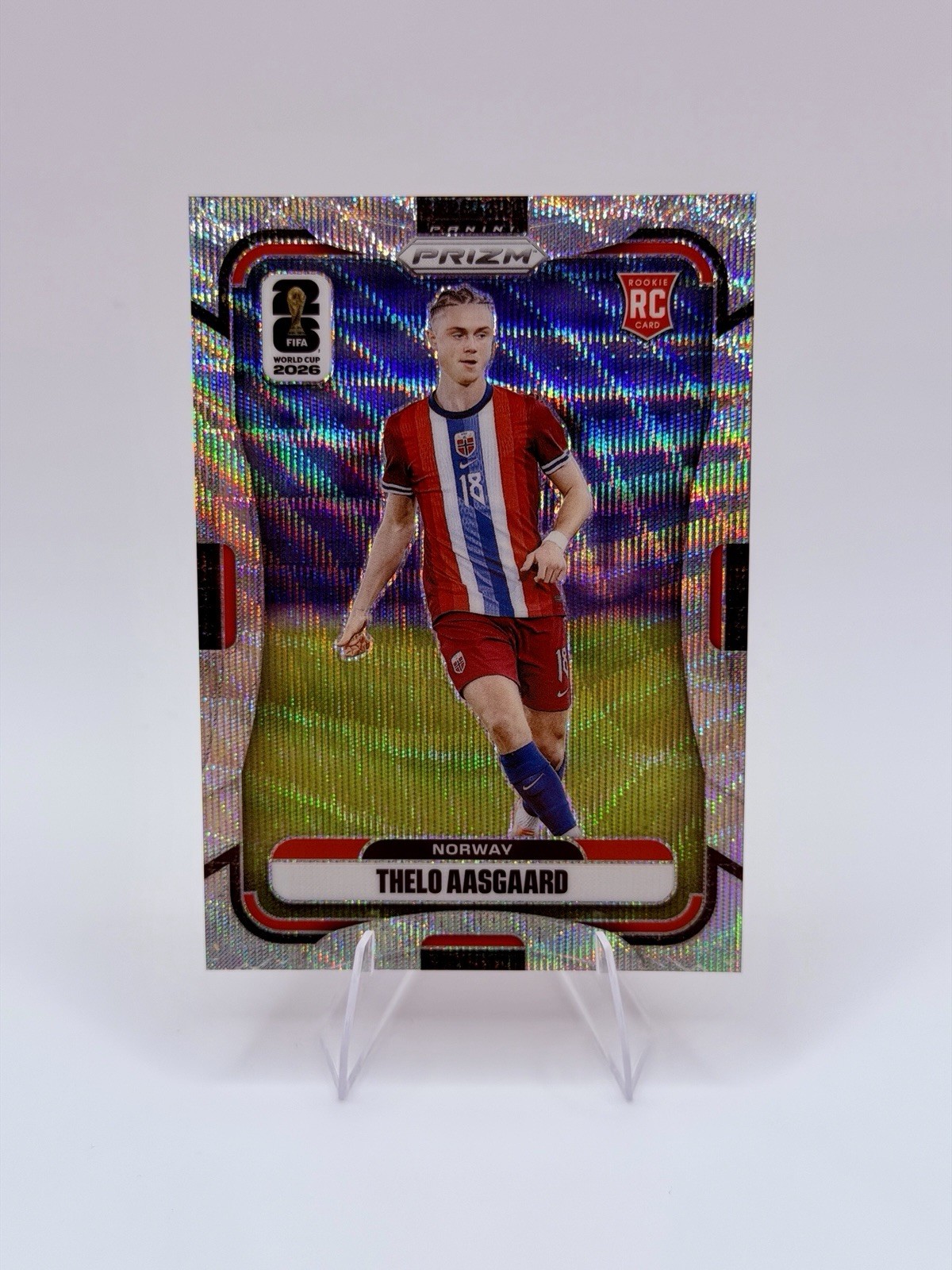 2026 World Cup Rookie #331 Thelo Aasgaard Norway Wave Rookie RC Prizm