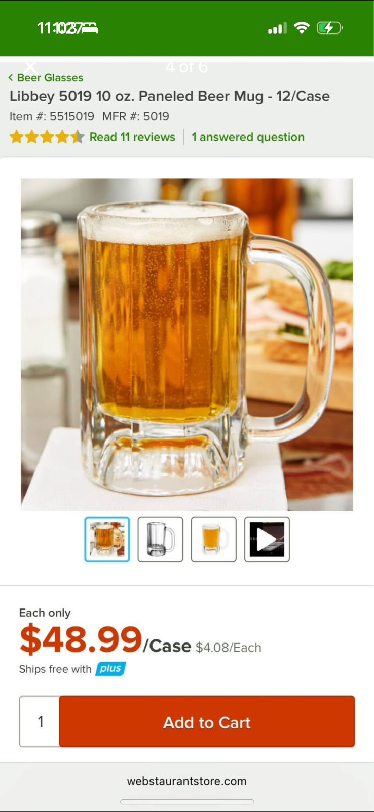 Libbey 5019 10 oz Mug - 1 Doz
