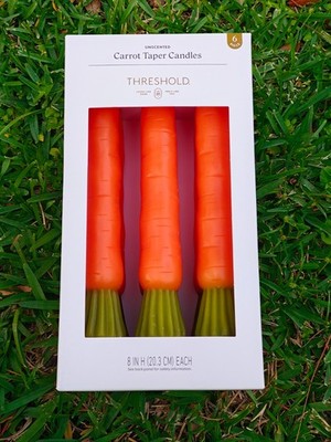 Threshold Carrot Taper Candles Set 6 Unscented 8'' Target Decor Orange NEW