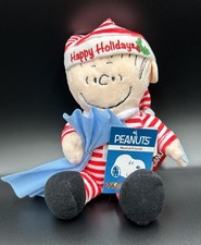2020 Peanuts Linus W Blanket Musical  Oh Christmas  Tree 9 1/2" Plush Works NWT