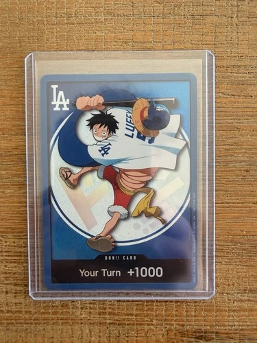 One Piece Night Los Angeles Dodgers Monkey D. Luffy Promo Card Game