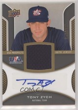 2009 Upper Deck Signature Stars USA Prospects Jerseys 253/399 Tony Zych Auto 5x8