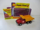 Matchbox Lesney Superkings K-19 Scammell Tipper- metallic red cab, window boxed