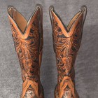 Black Jack El Patron Mahogany & Black Hand Tooled Boots #HT129, Men’s 9 D — photo 3