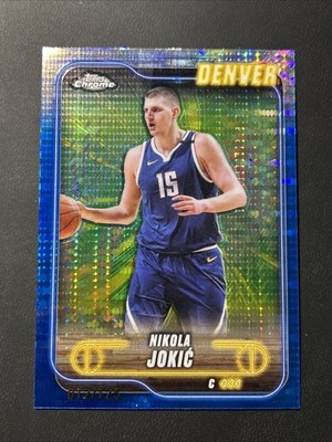 2024-25 Topps Chrome Nikola Jokic Blue Sonar Refractor /125 Nuggets