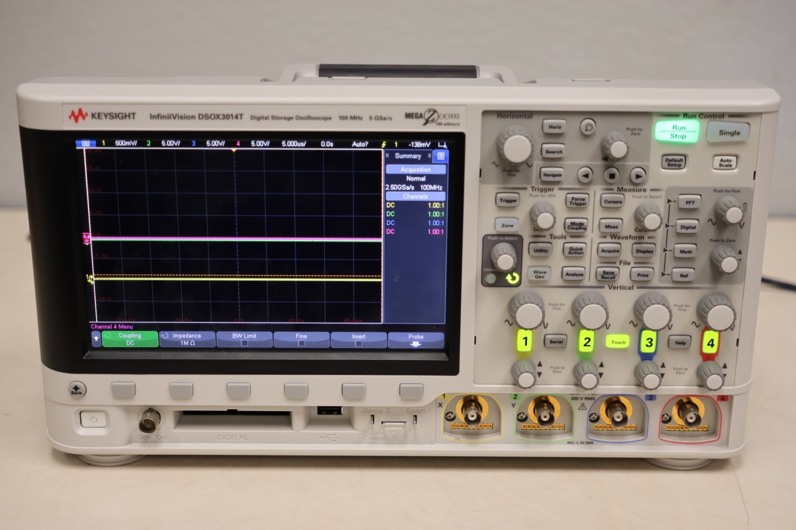 Keysight InfiniiVision DSOX3014T 100MHz 4-Channel Digital Oscilloscope