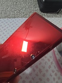 Nintendo 3DS Flame Red with Charger - Tested & Works *Missing Stylus*
