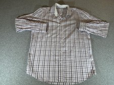 Robert Graham Shirt Mens Medium Purple Check Long Sleeve Button Cotton 42 16.5
